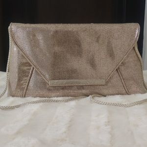 David's Bridal Evening Clutch Champagne Shimmer